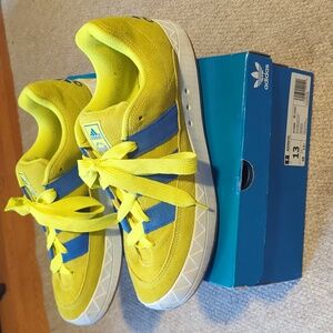 Mens Adidas Adimatic Blue/Yellow Size 13 Like New With Box